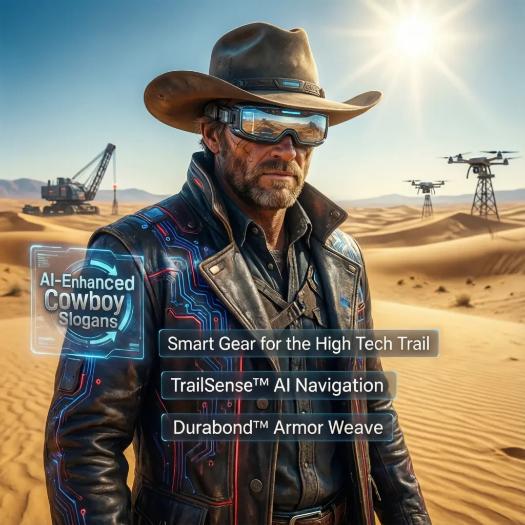  AI-Enhanced Cowboy Slogans: Smart Gear for the High Tech Trail 