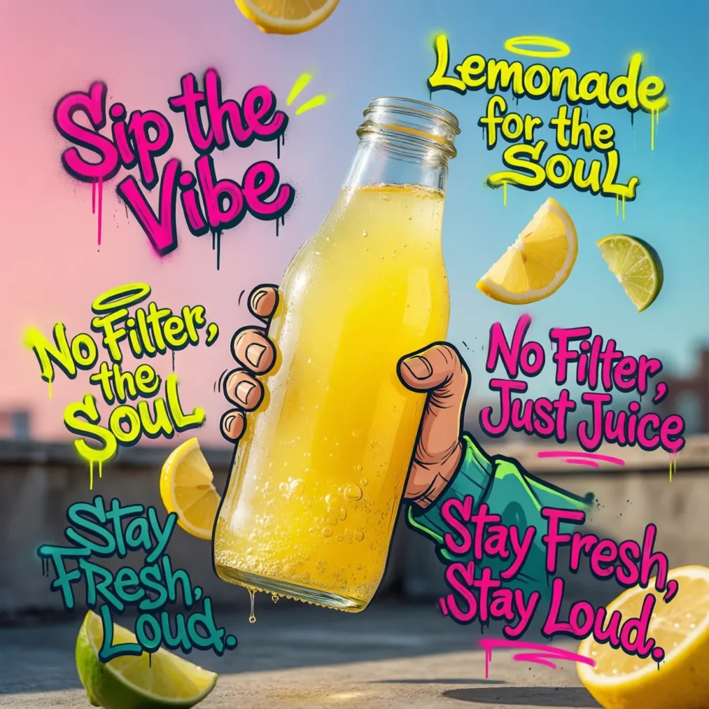 Capturing Gen Z Energy with a Trendy lemonade slogan