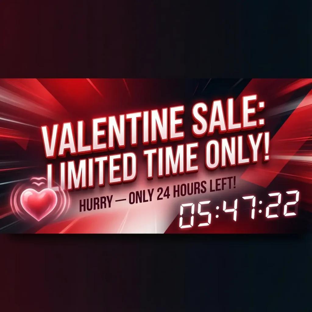 Driving Conversion with Urgent and Scarcity-Based Valentine Sale Slogans