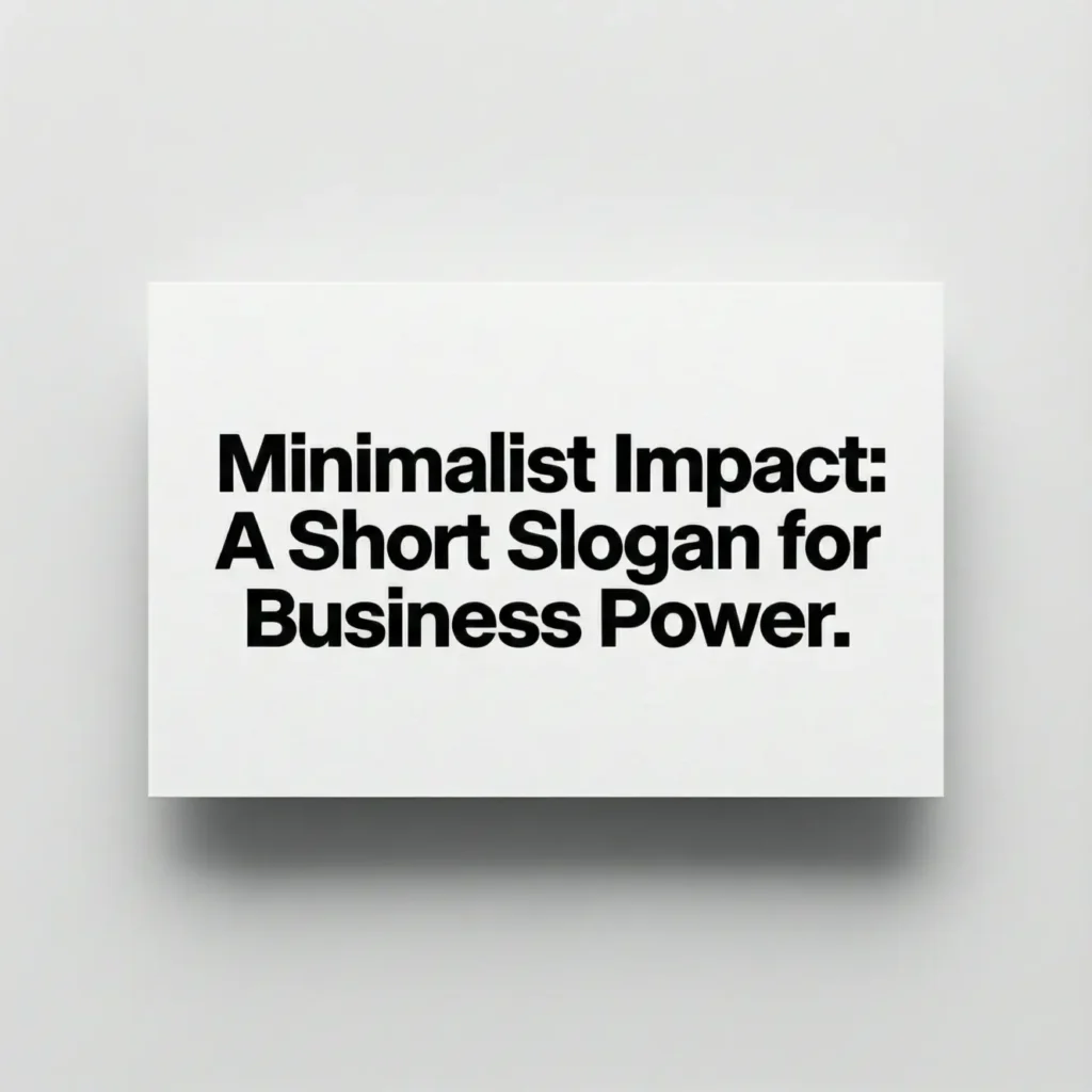 Minimalist Impact: A Short Slogan for Business Power
