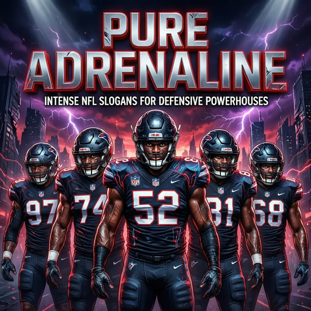 Pure Adrenaline: Intense NFL Slogans for Defensive Powerhouses
