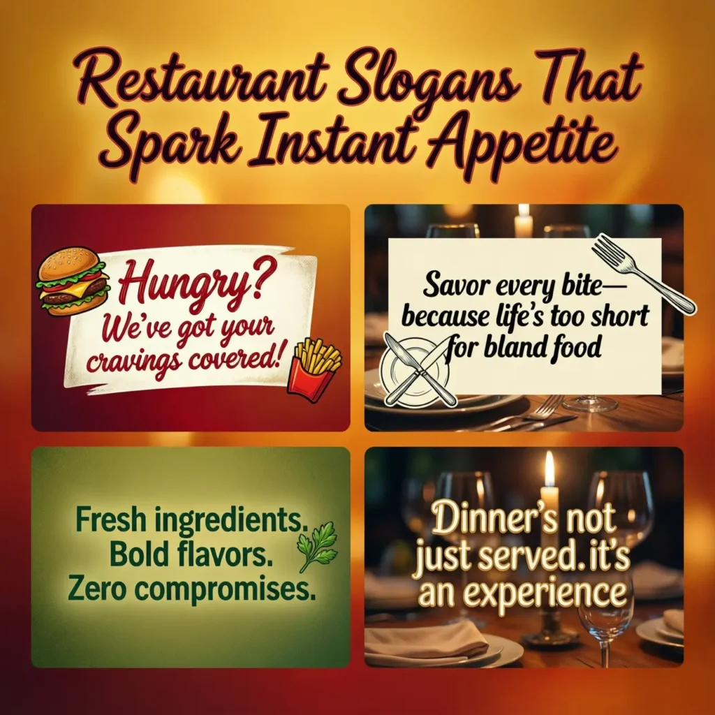 restaurant slogans list