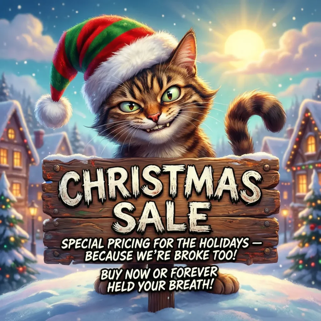 funny christmas sale slogans