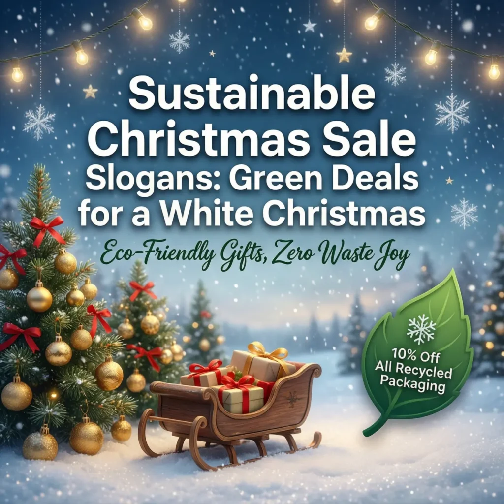  Sustainable Christmas Sale Slogans: Green Deals for a White Christmas