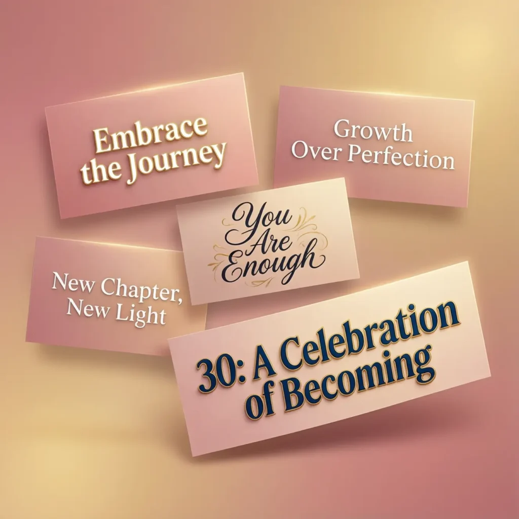 Wellness & Growth: Inspirational 30th Birthday Slogans 