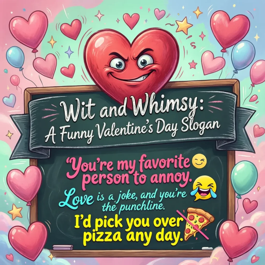 Wit and Whimsy: A Funny Valentine Day Slogans for the Lighthearted 