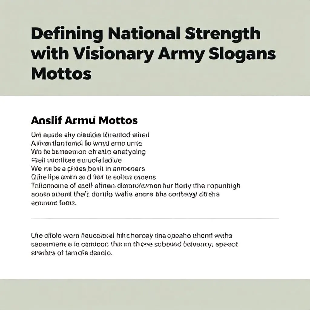 army slogans and mottos